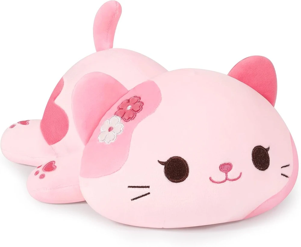 Minkštas pliušinis žaislas katė, 30 cm, rožinė
