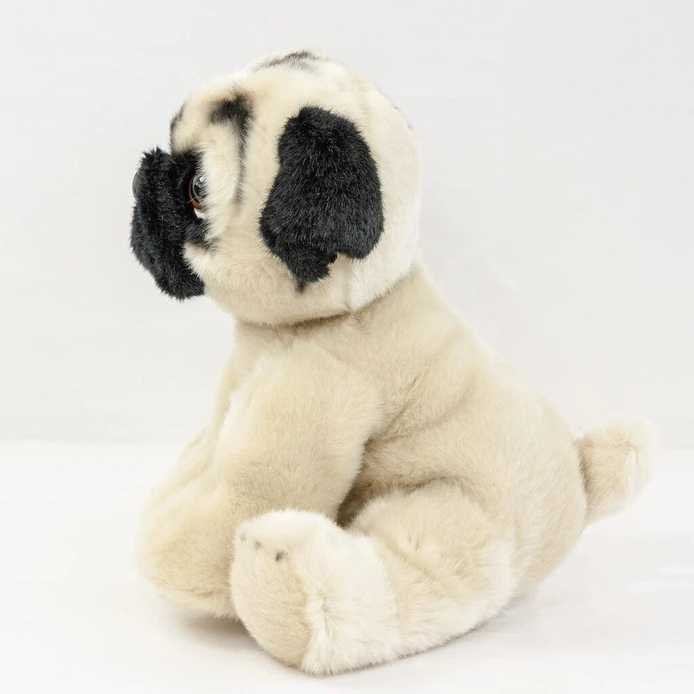 Minkštas žaislas šuo Mopsas, 30 cm, sėdintis
