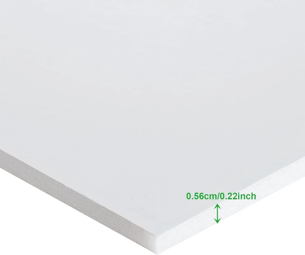Mivide putplasčio plokštės, 20 vnt., baltos, A5, 14.8 x 21 cm, kieta putplasčio plokštė, 5 mm, lengva putplasčio plokštė, balta, dvipusė, lengva putplasčio plokštė modeliavimui, amatams, prezentacijoms ir mokyklai
