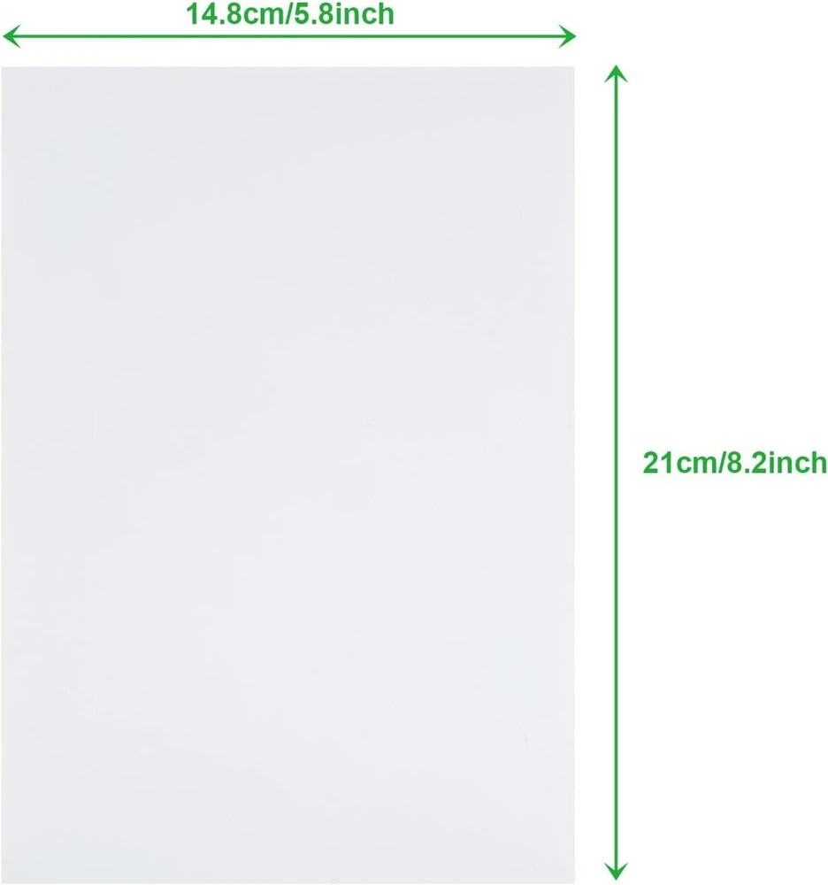 Mivide putplasčio plokštės, 20 vnt., baltos, A5, 14.8 x 21 cm, kieta putplasčio plokštė, 5 mm, lengva putplasčio plokštė, balta, dvipusė, lengva putplasčio plokštė modeliavimui, amatams, prezentacijoms ir mokyklai