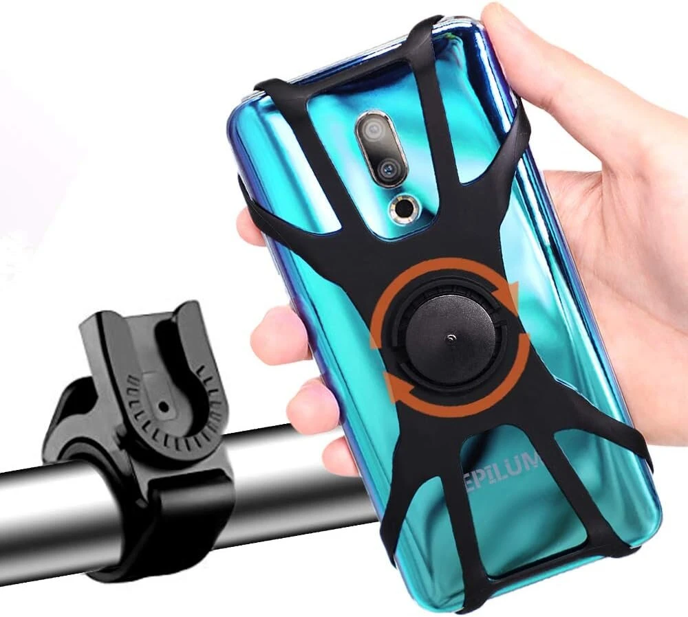 Mobiliojo telefono laikiklis dviračiui 360° pasukamas nuimamas motociklui suderinamas su išmaniaisiais telefonais nuo 4,0 iki 6,5 colių