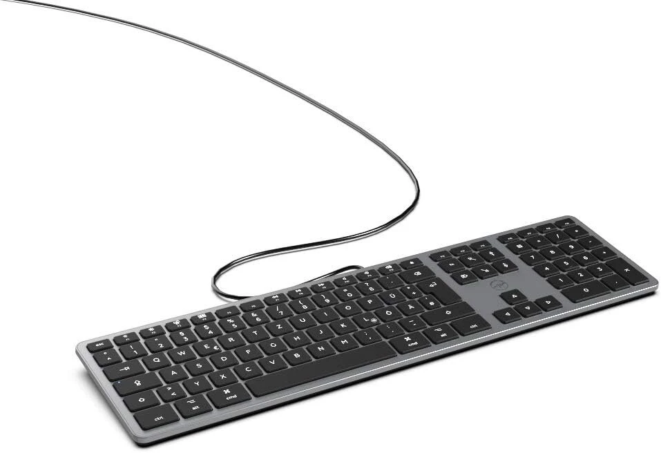 Mobility Lab Ml311883 laidinė klaviatūra su vokišku Qwertz išdėstymu, skirta Mac – juoda/pilka