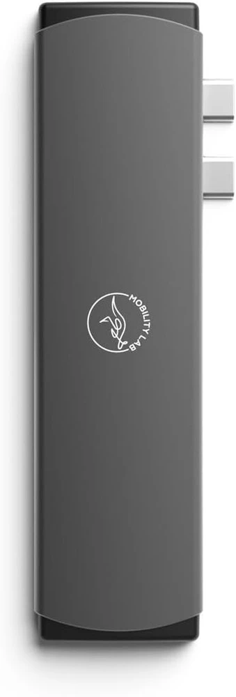 Mobility Lab usb-c šakotuvas adapteris 7 in 2 100w - hdmi, 2 usb-c jungtys, 2 usb 3.0 jungtys, sd kortelių skaitytuvas ir micro sd kortelių skaitytuvas - itin greitas duomenų perdavimas ir hdmi 4k - macos suderinamumas