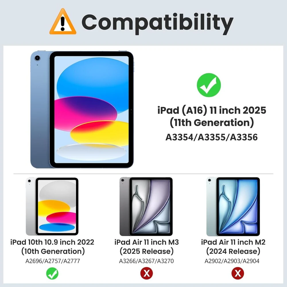 Moko Dėklas, suderinamas su ipad 10th generation 2022, ipad 10.9 colių, įbrėžimams atsparus skaidrus apsauginis dėklas