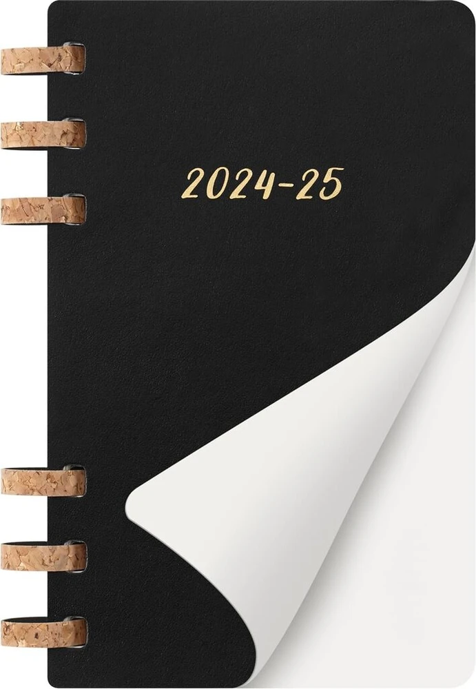 Moleskine akademinė mėnesio planavimo knyga 2024–2025 m., akademinė mėnesio planavimo knyga 2024–2025 m., 12 mėnesių savaitinis ir mėnesio planuotojas, universiteto kalendorius kietu viršeliu, juoda spalva, didelis formatas 15 x 21 cm
