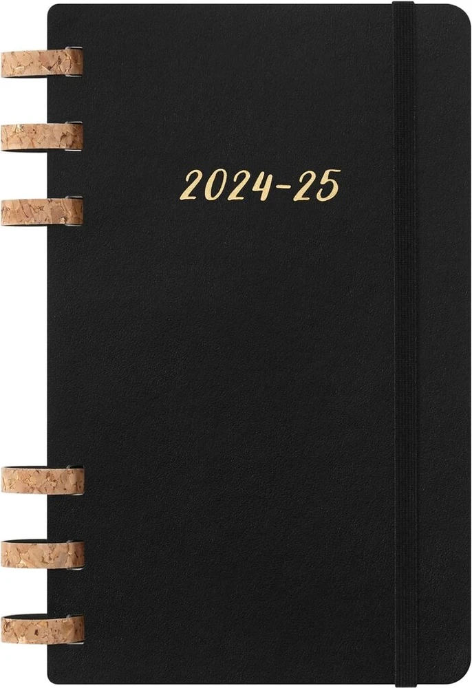 Moleskine akademinė mėnesio planavimo knyga 2024–2025 m., akademinė mėnesio planavimo knyga 2024–2025 m., 12 mėnesių savaitinis ir mėnesio planuotojas, universiteto kalendorius kietu viršeliu, juoda spalva, didelis formatas 15 x 21 cm