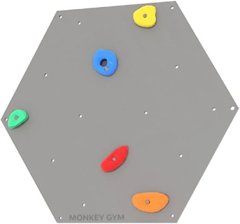 Monkey gym laipiojimo sienelė vaikams, medinis laipiojimo rėmas vidaus patalpoms, laipiojimo žaislas vaikų kambariui ir žaidimų aikštelės kubas 1, pilka, spalvingos laipiojimo rankenos