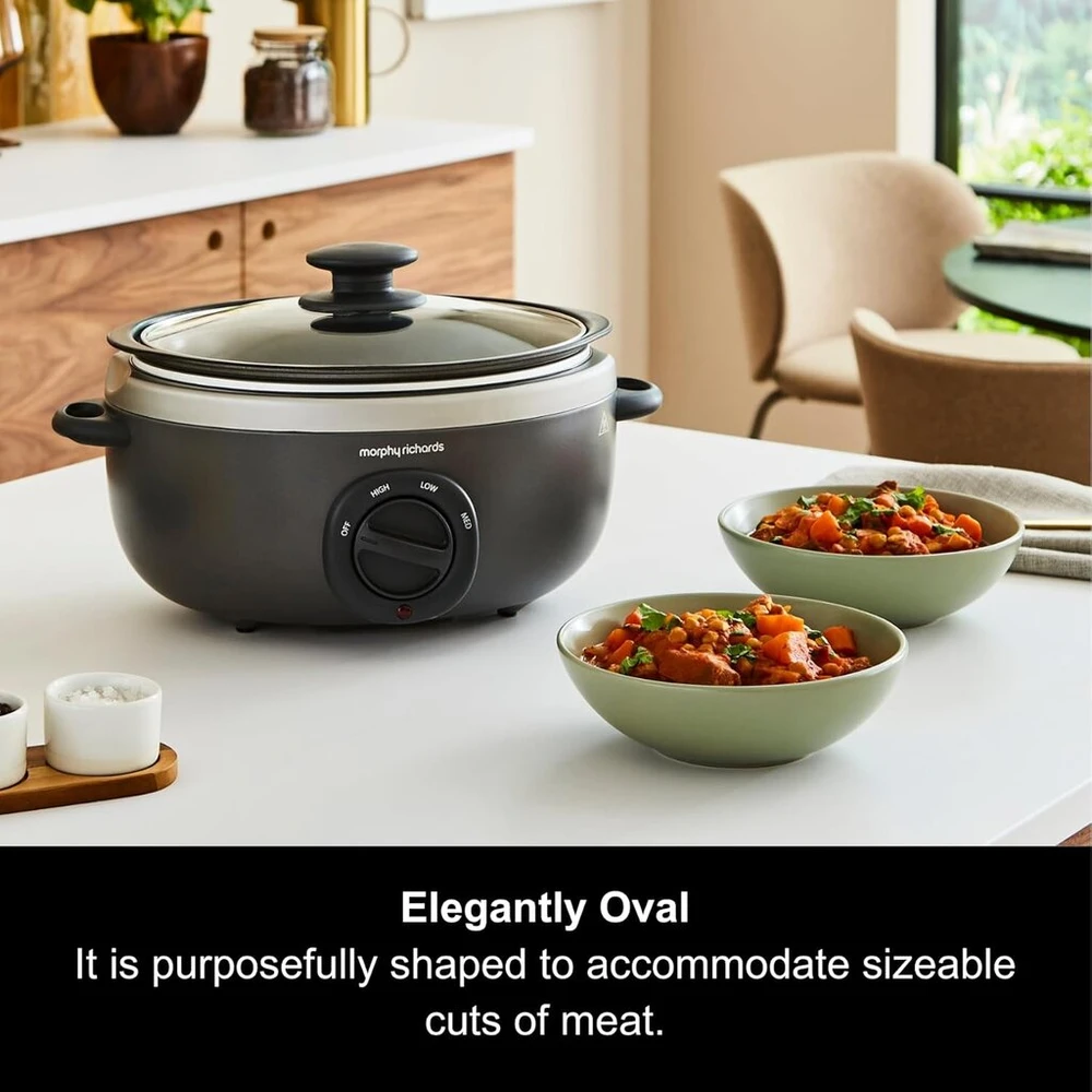 Garų puodas Morphy Richards 460022 lėtaeigis puodas, aliuminis, 160 W, 3.5 litrai, titano