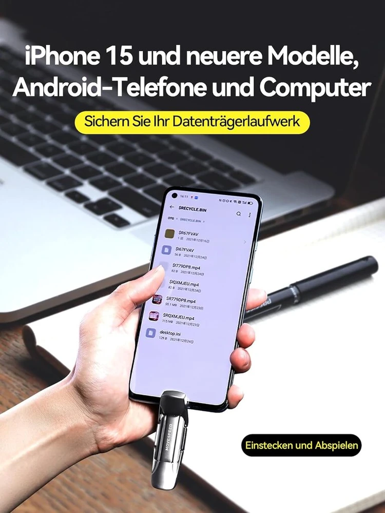 Move Speed 512 Gb Usb atmintinė 3.2 – greita saugykla kūrybingiems profesionalams – idealiai tinka nuotraukoms, vaizdo įrašams ir dideliems failams, 520 Mb/s, Usb C Gen2, tvirta konstrukcija