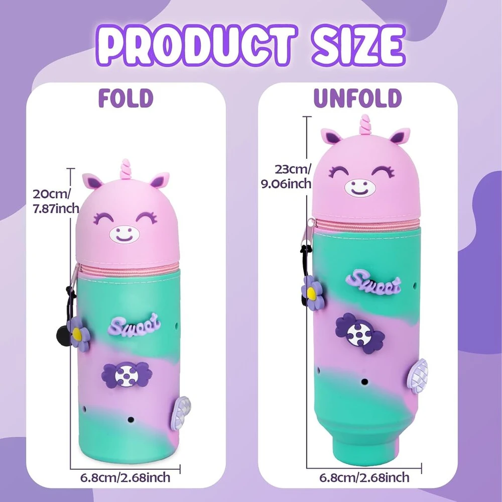Mowetoo Kawaii silikoninis penalas, rožinis, mielas
