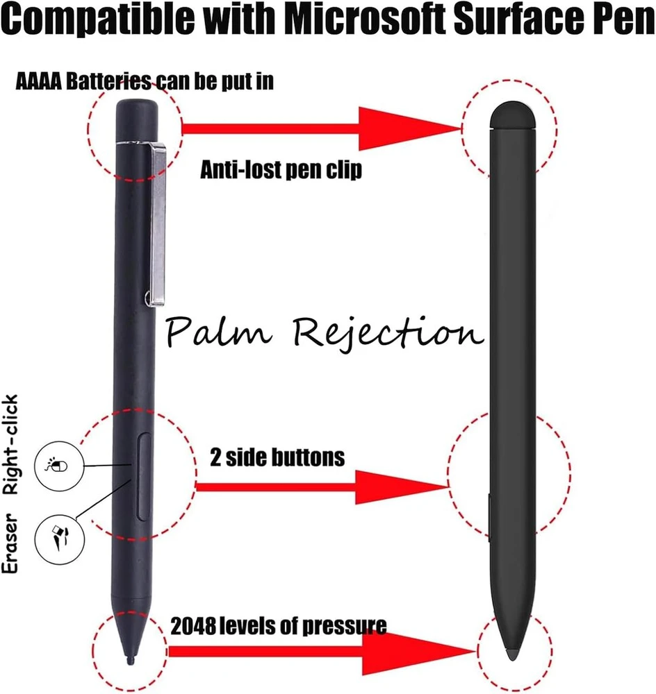 Ms403 stylus pen, suderinamas su microsoft surface pen surface pro 10 stylus pen surface pro 9/8/7/7+/6/5/4