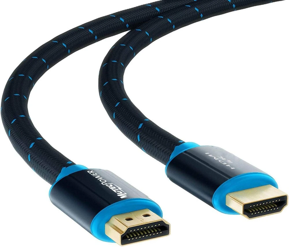 Mutecpower Hdmi 2.0 didelės spartos kabelis su Ethernet 4kx2k/60hz Ultra Hd 2160p/full Hd 1080p 3d/arc/cec kabelis trigubai ekranuotas juodas 3 m, 5 vnt.