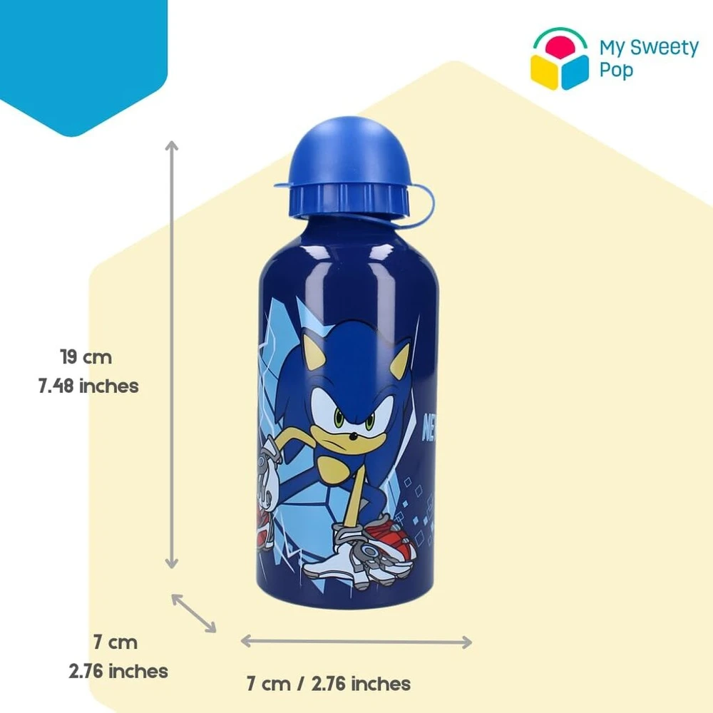 My sweety pop - vaikiška gertuvė sonic aliumininė darželis atostogų maistas 19 cm 500 ml hidratacijos dovana