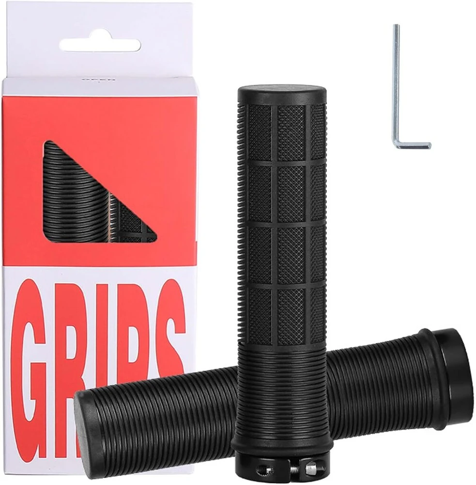 Naapesi dviračio vairo rankenos Mtb, juodos neslystančios dviračio rankenos 22 mm, guminės paspirtuko vairo rankenos, užrakinamos Mtb, Bmx, kalnų dviračiams, paspirtukams