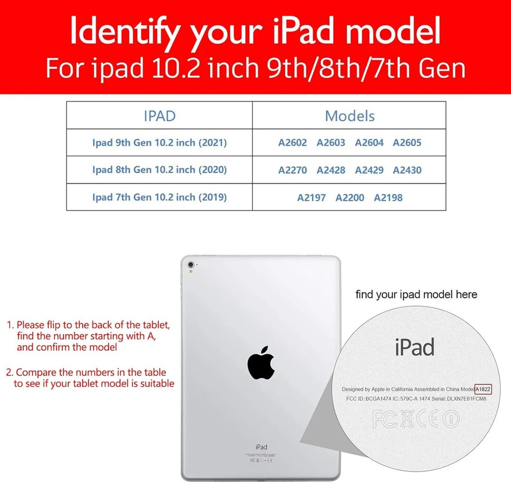 Nanruil dėklas, skirtas ipad 9th/8th/7th gen 10.2 colių 2021/2020/2019, odos planšetinio kompiuterio apsauginis dėklas, automatinis pažadinimas/užmigdymas, juodas