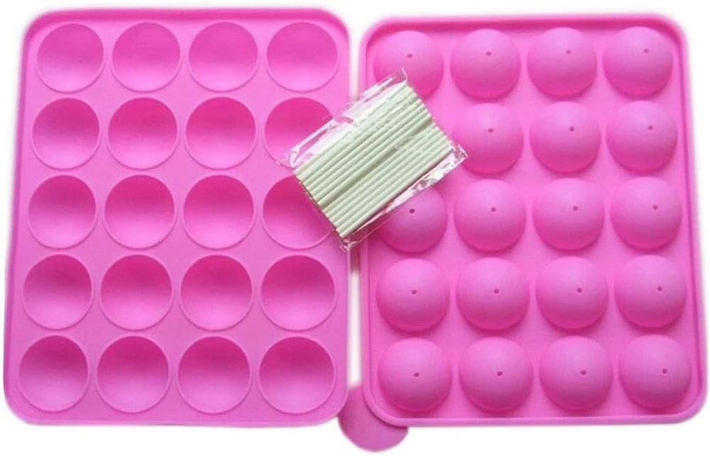 Nanxin silikoninė formelė ledinukams, skirta cake pops kepimui, šokoladiniams saldainiams, rožinė