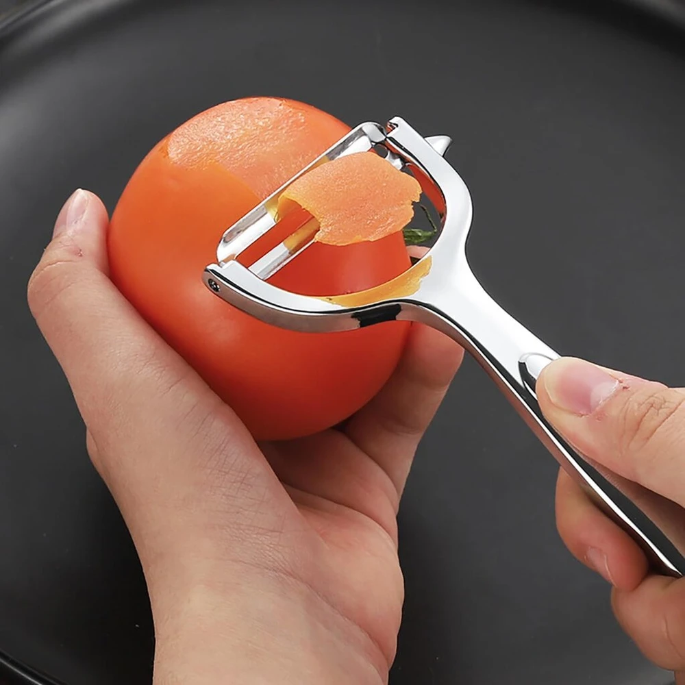 Nerūdijančio plieno universalus daržovių ir vaisių skustukas (16 cm)