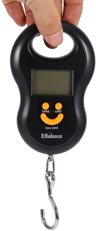 Virtuvinės svarstyklės Nešiojamos 50kg/10g lcd bagažo kablio svarstyklės elektroninės skaitmeninės pakabinamos žvejybos svėrimo