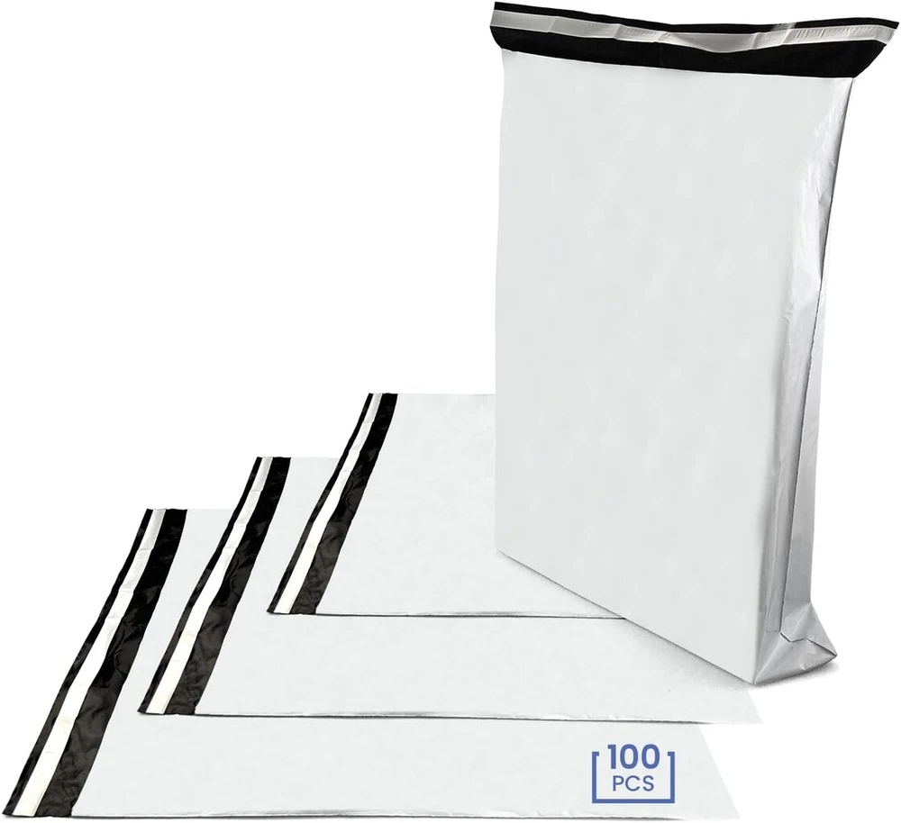 Netuno pakuotė, 100 folijos pašto maišelių 260 x 350 mm, nepermatomi siuntimo maišeliai, prekių maišeliai, plastikiniai maišeliai, folijos siuntimo maišelis, kurjerio vokas, siuntimo maišeliai, pagaminti iš plėvelės drabužiams, tekstilei