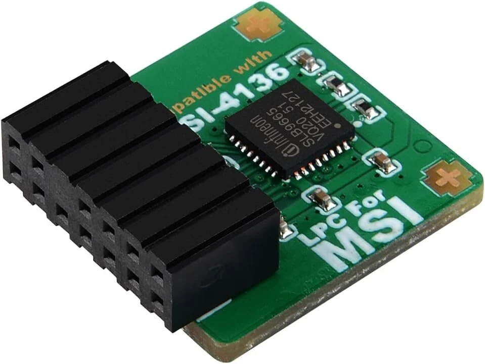 Pagrindinė plokštė Newhail Tpm2.0 modulis Tpm Lpc 14 kontaktų modulis su Infineon Slb9665, skirtas Msi pagrindinei plokštei, suderinamas su Tpm2.0 (ms-4136)