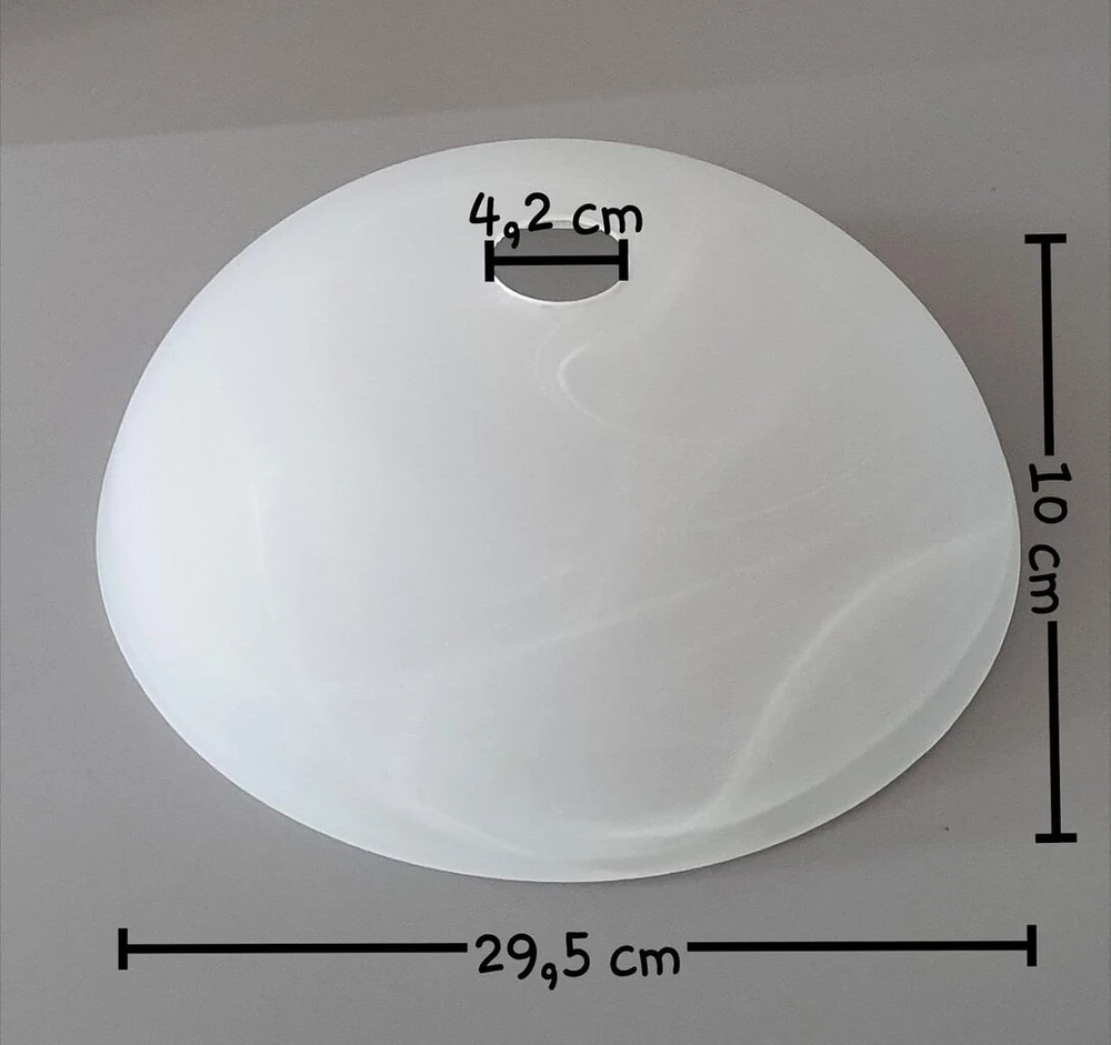 Nino Mikado stiklinis alabastro atspalvio prožektorius pakabinamas šviestuvas stiklinis gaubtas 30 cm