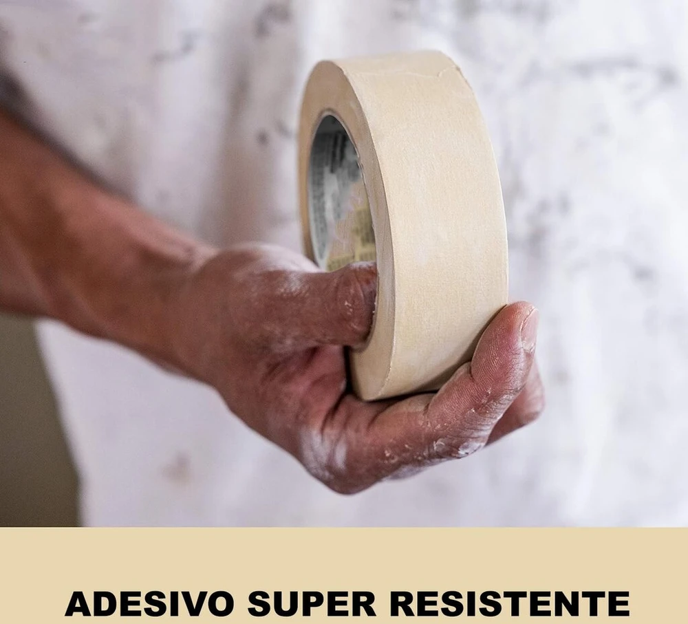 Nipa profesionali maskavimo juosta, 6 ritinėliai, 50 mm x 50 m - aukštos kokybės lipni juosta dažytojams, dažymui, paviršiaus apsaugai, "pasidaryk pats", patvari ir tiksli