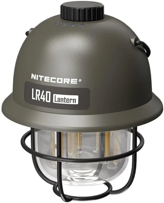 Nitecore Kempingo Lempa Lr40, Usb-c Įkraunamas Led Žibintas, Power Bank, Maks. 100 Liumenų, 45 Valandos Apšvietimo Laikas, Šilta Šviesa, Raudona Šviesa