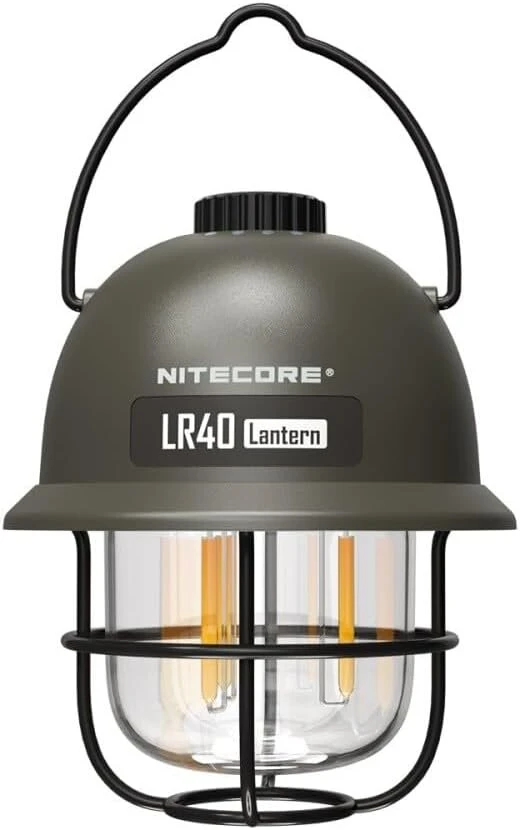 Nitecore Kempingo Lempa Lr40, Usb-c Įkraunamas Led Žibintas, Power Bank, Maks. 100 Liumenų, 45 Valandos Apšvietimo Laikas, Šilta Šviesa, Raudona Šviesa