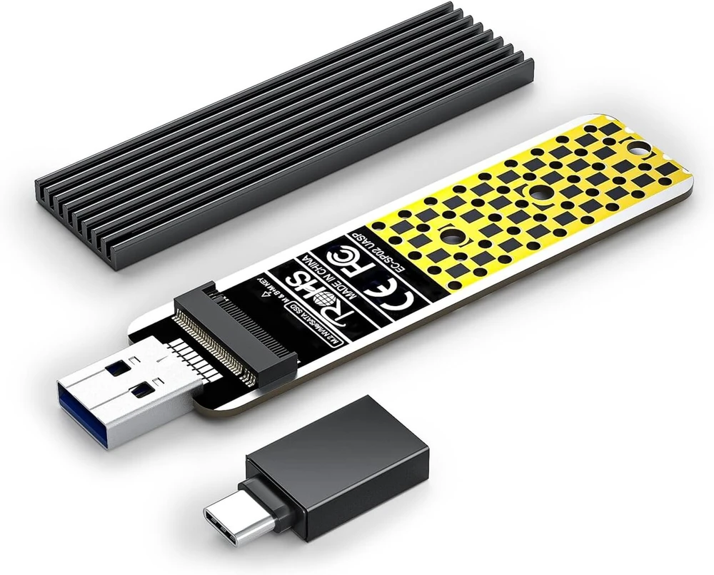 Nvme dėklas, Anyoyo 10 Gbps Usb 3.2 Gen2 M2 Ssd dėklas Usb C Ssd M2 dėklas, skirtas Nvme Pcie M-key /b+m Key Nvme Usb adapteris, skirtas Usb 3.2/3.1/3.0/2.0, skirtas 2242 2260 2280 Ssd (nepalaiko Sata Ssd)