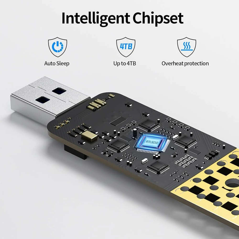 Nvme dėklas, Anyoyo 10 Gbps Usb 3.2 Gen2 M2 Ssd dėklas Usb C Ssd M2 dėklas, skirtas Nvme Pcie M-key /b+m Key Nvme Usb adapteris, skirtas Usb 3.2/3.1/3.0/2.0, skirtas 2242 2260 2280 Ssd (nepalaiko Sata Ssd)