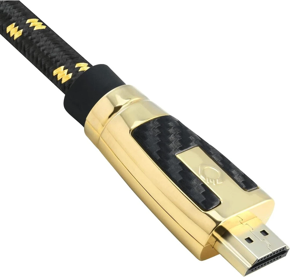 Oehlbach Carb Connect Ultra High Speed Hdmi 2.1 kabelis - 48 Gbps, 8k/60hz, 4k/120hz, monokristalinis Hpocc® varis, 24 karatų auksu dengti kontaktai, 4 krypčių ekranavimas, pilno metalo kištukas, medžiaginis apvalkalas - 2.2 m