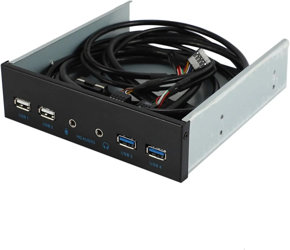 Oewnvmd 5.25 colių stalinio kompiuterio šakotuvas su 2 Usb 3.0 ir 2 Usb 2.0 prievadais, Hd garso prievadu ir 20 kontaktų jungtimi