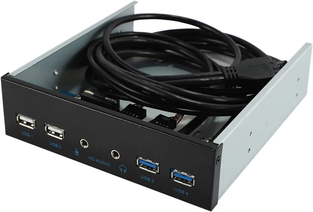 Oewnvmd 5.25 colių stalinio kompiuterio šakotuvas su 2 Usb 3.0 ir 2 Usb 2.0 prievadais, Hd garso prievadu ir 20 kontaktų jungtimi
