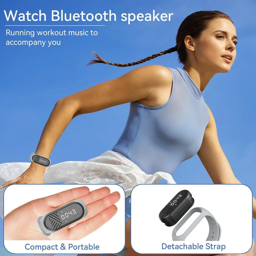 Kompiuterio kolonėlės Ohlpro nešiojama bluetooth kolonėlė, maža, prisegama kolonėlė, mini kolonėlė, du nešiojimo būdai, belaidė su bass hd garsu, ipx5 atspari vandeniui, idealiai tinka kelionėms, sportui ir lauke, pilka