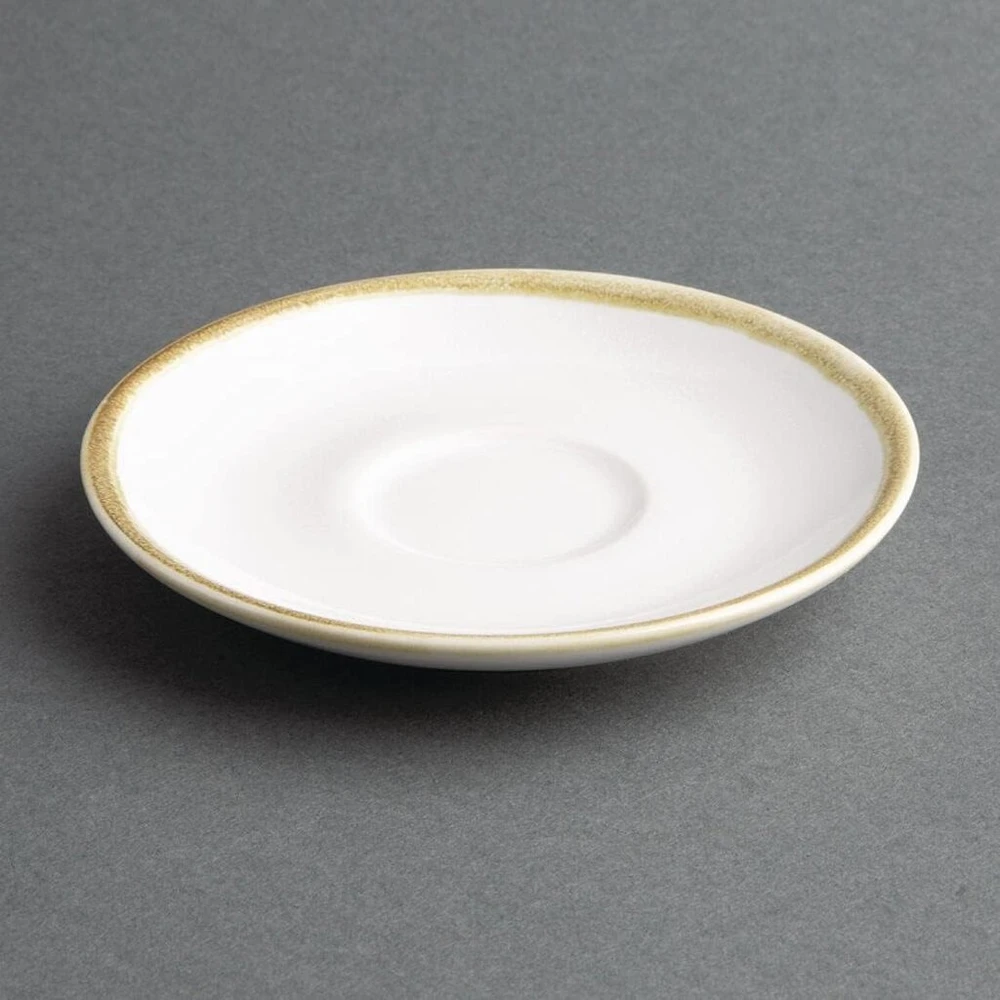 Olympia Kiln Chalk Espresso puodelio lėkštutės 115 mm (6 vnt.) - balta