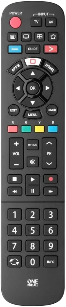 Televizorius One for All panasonic tv nuotolinio valdymo pultas – veikia su visais panasonic tv/smart tv – idealus tv pultelio pakaitalas – urc4914