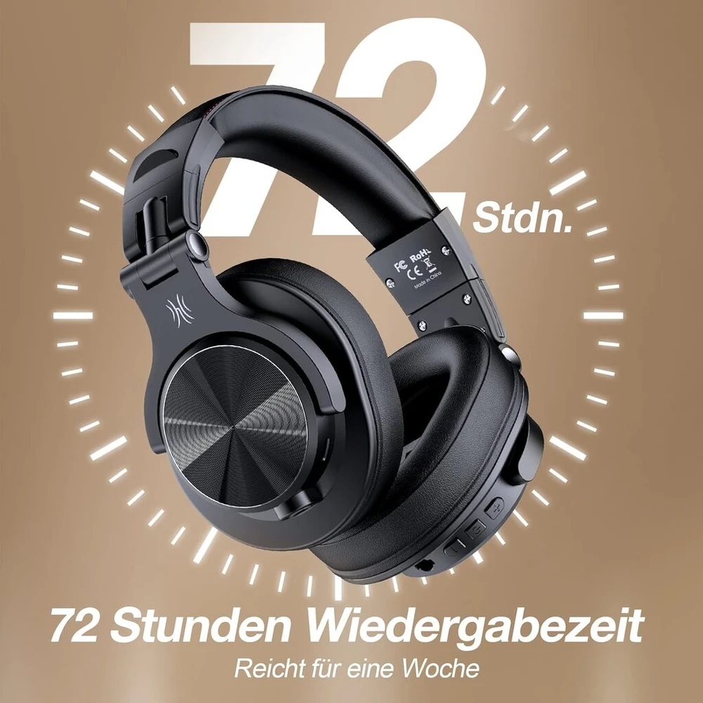Oneodio bluetooth ausinės virš ausų, uždaros studijinės ausinės su share port, laidinės ir belaidės profesionalios dj ausinės elektriniams būgnams, pianinui, gitarai, amp įrašymui ir monitoringui