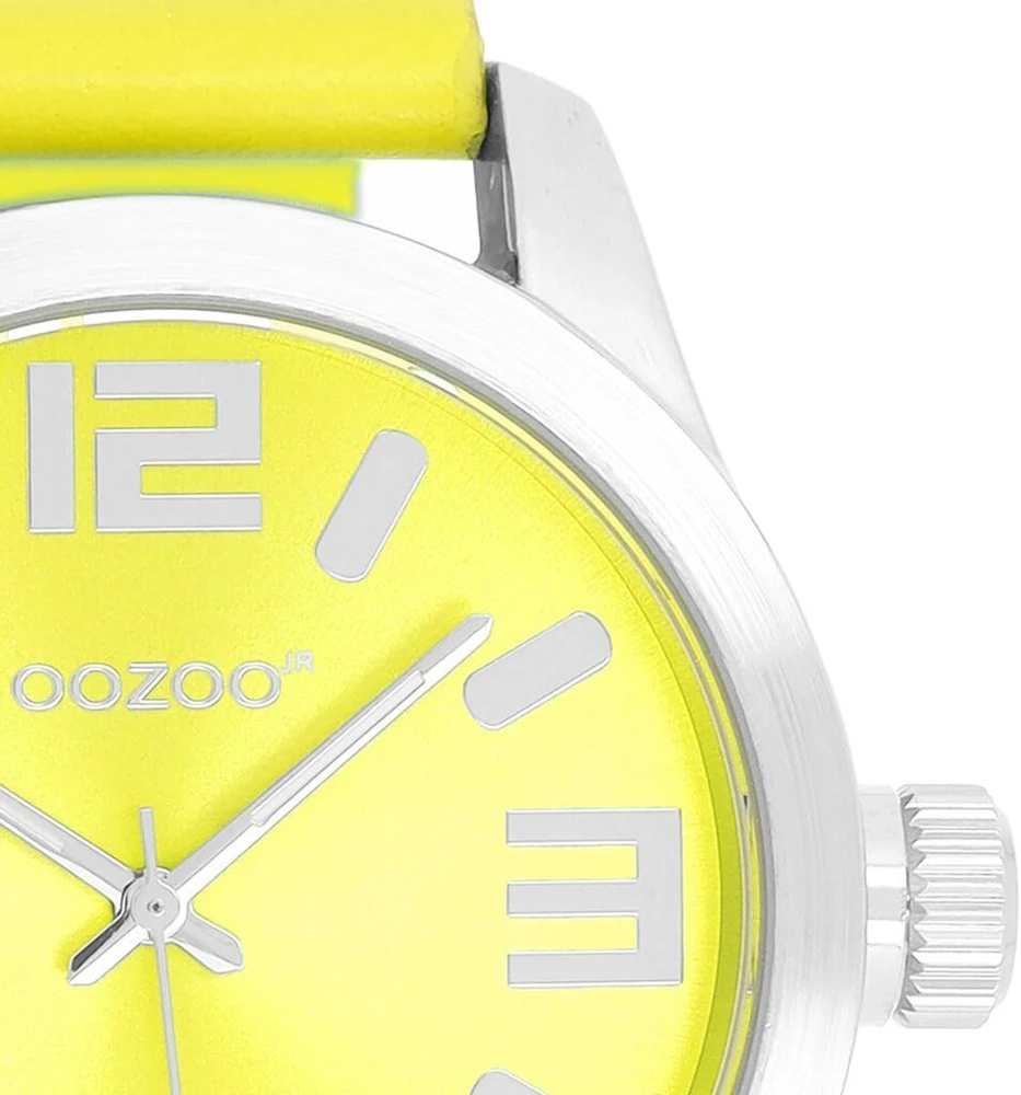 Oozoo Junior Basic Neon Line laikrodis su odiniu dirželiu, 40 mm, įvairių dizainų