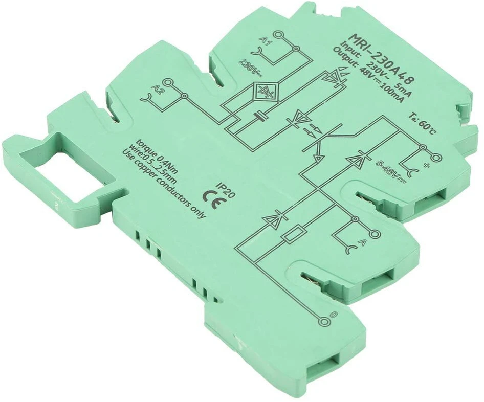 Optokuplerinis plc relė itin plonas 6.2mm relės modulis įėjimas 230vac 2.5ma išėjimas 5-48vdc 3hz darbinis dažnis galvaninė izoliacija 2.5kvrms