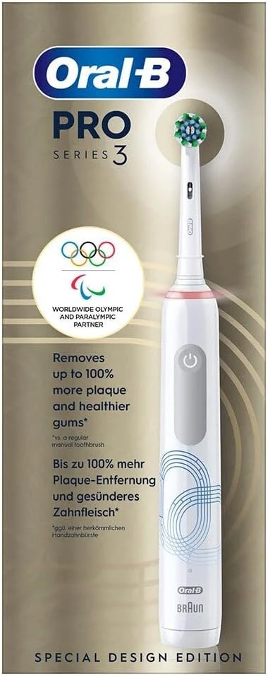 Oral-b Pro Series 3d elektrinis dantų šepetėlis, baltas, 1 x 3d valymo šepetėlis, pašalina apnašas, 3 valymo režimai, laikmatis, įkraunamas