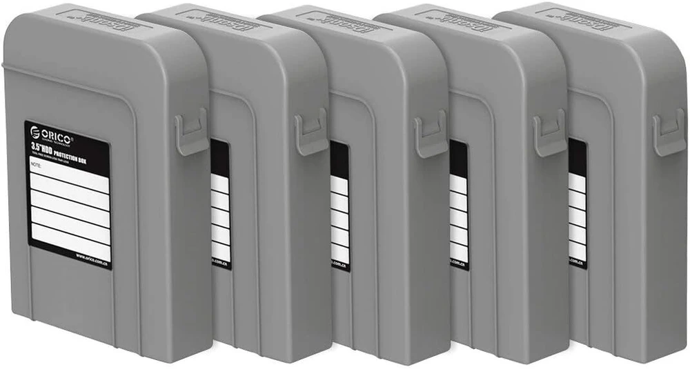 Orico 3.5 colio išorinis apsauginis hdd kietojo disko dėklas, kietojo disko dėklas, hdd apsauginis dėklas, atsparus smūgiams, dulkėms, antistatinis, nešiojimo dėklai 3.5 colio hdd - pilkas