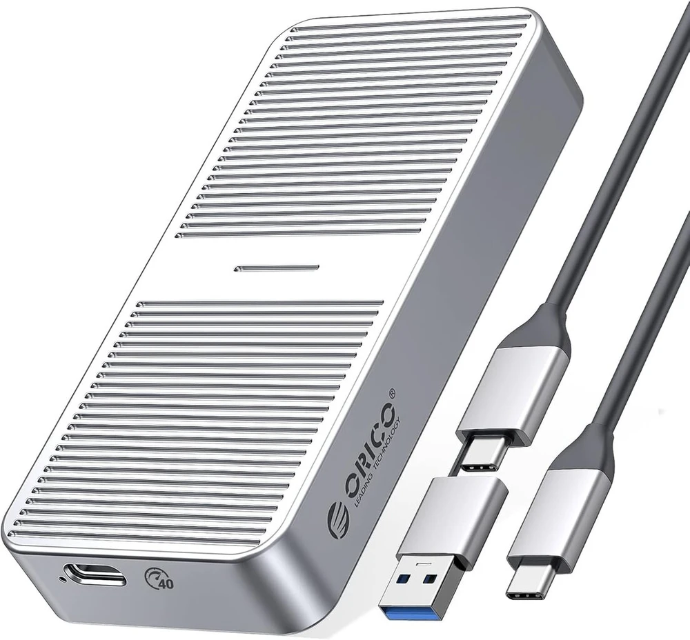 Orico M.2 Nvme Ssd dėklas 40 Gbps Pcie3.0x4 Usb C adapteris, skirtas Thunderbolt 3/4 Usb 3.2/3.1/3.0/2.0 Type-c, patobulintas aliuminio išorinis M2 dėklas Nvme Pcie 2280 M-key (b+m Key), iki 2800 Mb/s- M224sv