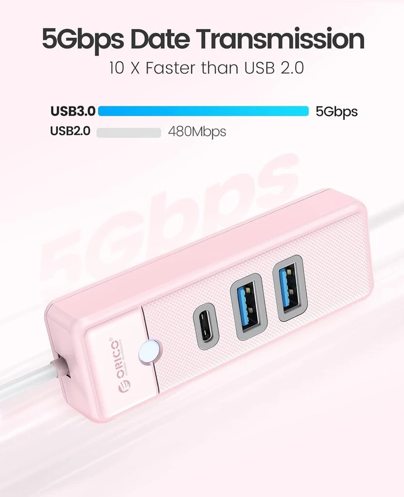 Orico Usb-c šakotuvas, 3 prievadai, 2x Usb-a, 1x Usb-c, 5gbps