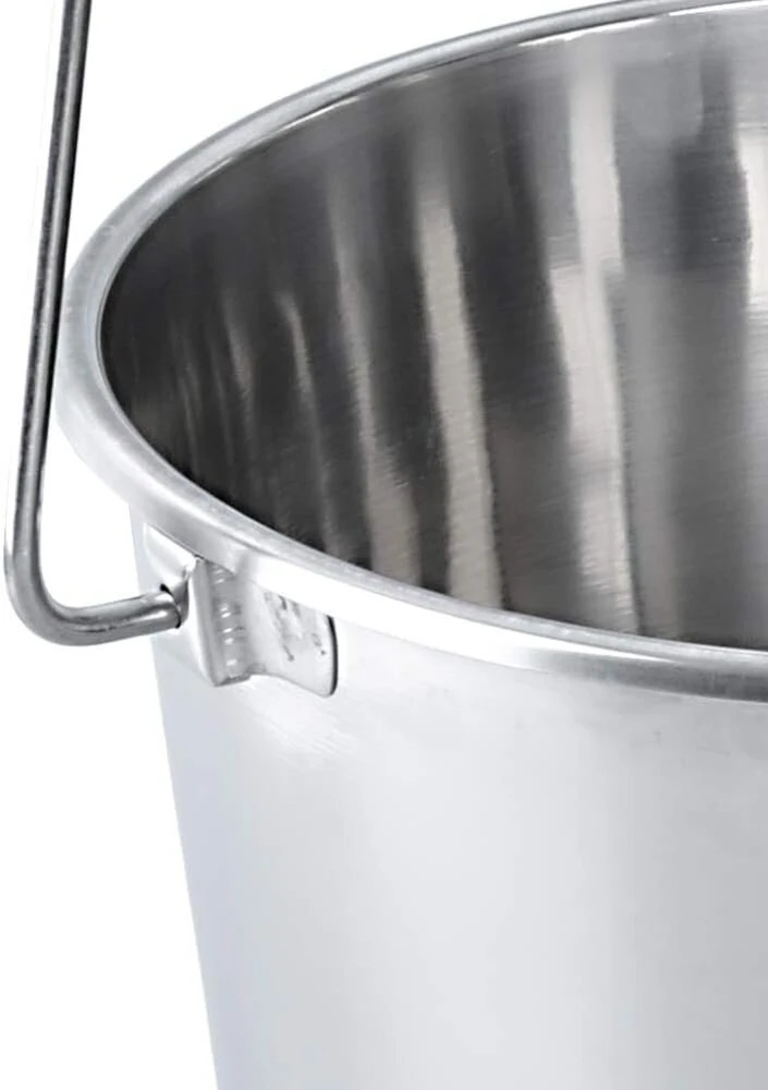 Orion group nerūdijančio plieno kibiras, 8 l, virtuvinis kibiras, maisto kibiras, pieno kibiras, nerūdijančio plieno kibiras, maistas
