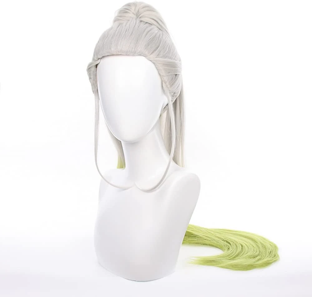 Osias spalvų gradiento daki cosplay perukas moterims ir mergaitėms