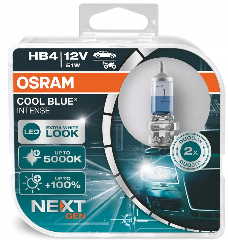 Osram Cool Mėlyna Intense Hb4 Led tipo halogeninės lemputės