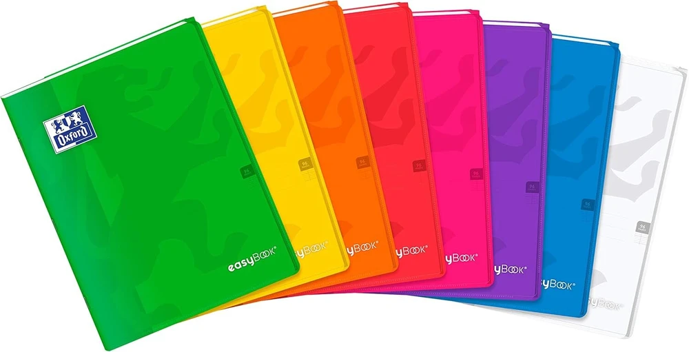 Oxford Easybook bloknotas, didelis, 24 x 32 cm, 96 puslapiai, languotas, 90 g, asorti