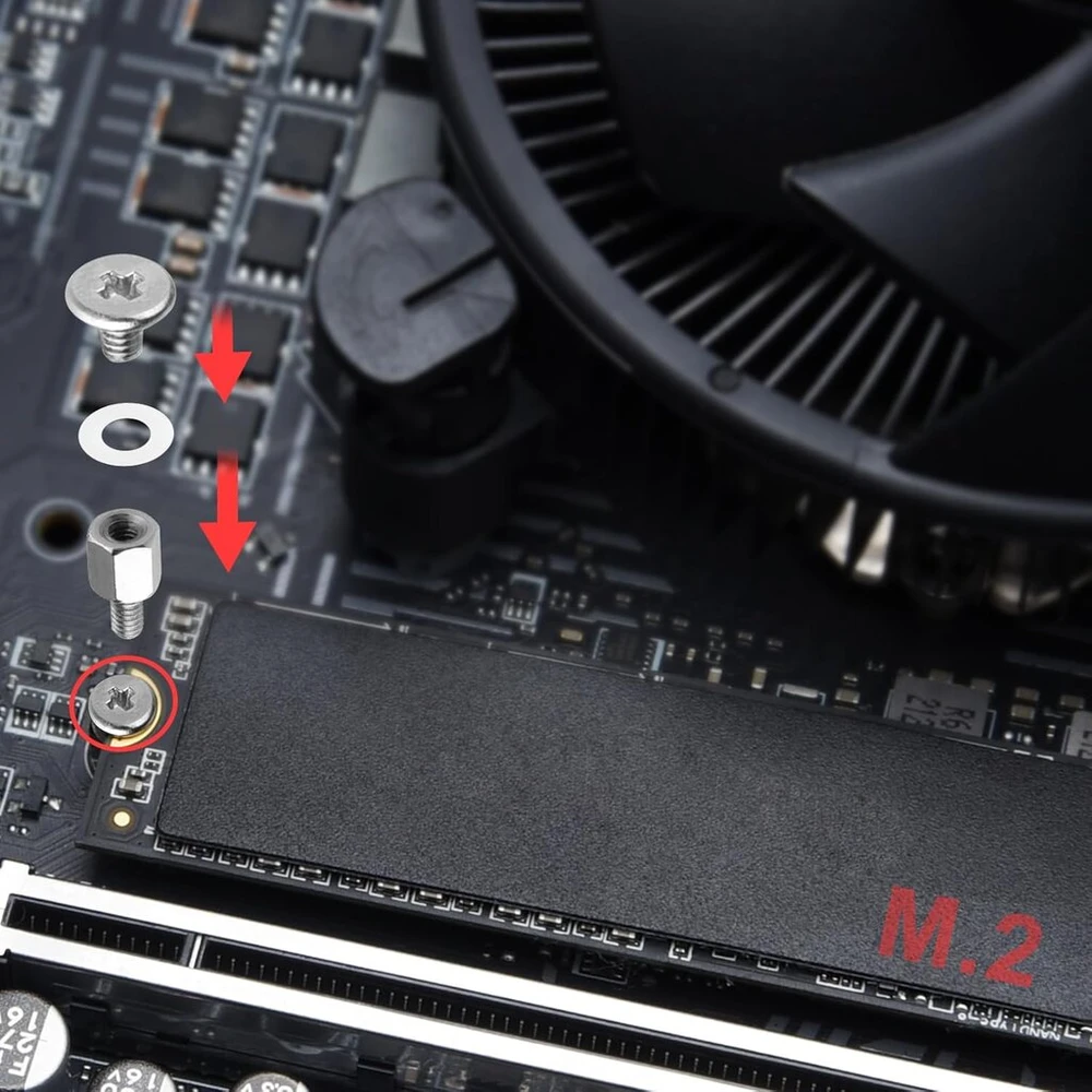 Pagrindinė plokštė Astaron M.2 Ssd varžtų rinkinys, pcie nvme m.2 ssd montavimo varžtų rinkinys, skirtas asus, gigabyte, asrock arba msi pagrindinėms plokštėms