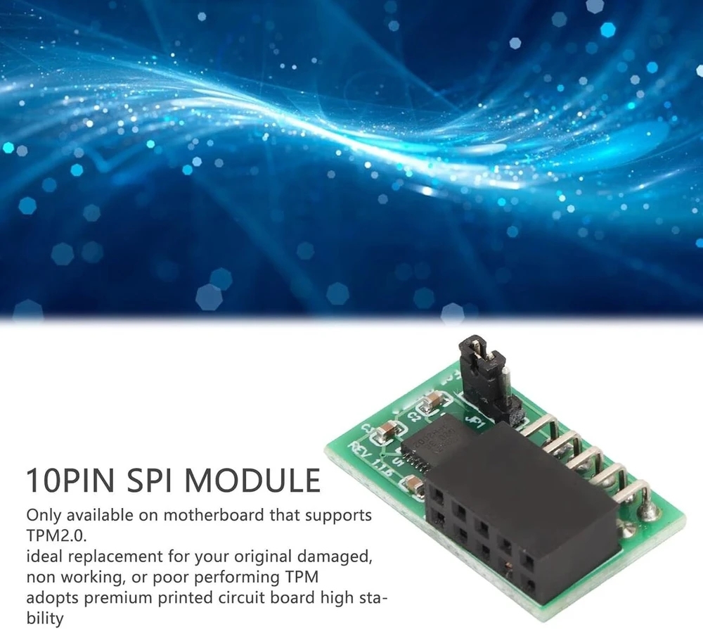 Pagrindinė plokštė Tmp 2.0 modulis, 10 kontaktų modulinė plokštė, Spi sąsajos šifravimo saugos modulis, skirtas Supermicro Aom Tpm 9670v S