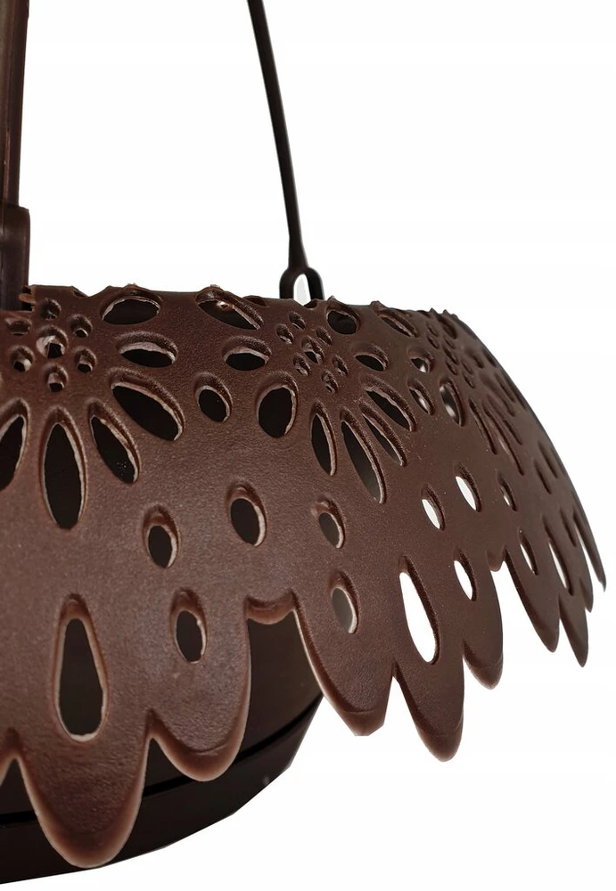 Pakabinama gėlinė "nėrinys", ⌀ 34 cm, rudos spalvos